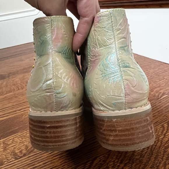 SPRING STEP L’ARTISTE Coralie Booties Leather Southwest Cowgirl Art to Wear 36 - Picture 7 of 15
